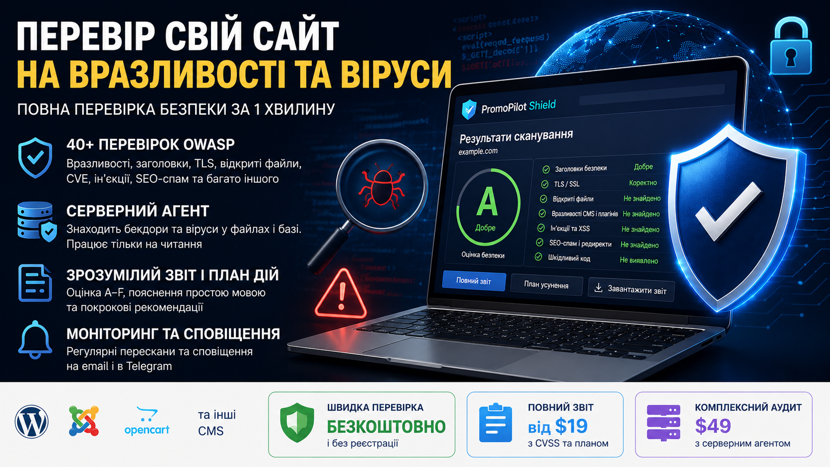 Захист сайту від зламу та вірусів у 2026: як перевірити й убезпечити