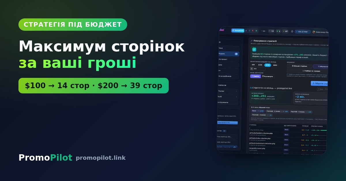 Просування під ваш бюджет: як умістити максимум сторінок у $100